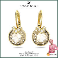 ?Swarovski?เบลล่า V รอบตัดต่างหูพลอยทอง, S925 เงินสเตอร์ลิงผู้หญิงต่างหูแฟชั่นของขวัญวันวาเลนไทน์ของขวัญวันเกิด