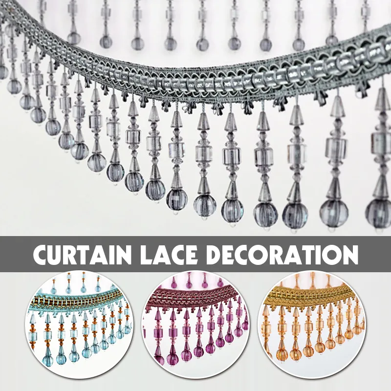 1 Meter Elegant Crystal Beads Curtain, Crystal Bead Trim For Curtains
