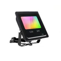 Inligent LED Flood Lights Outdoor, 20W Flood Lights Indoor RGB Color Changing, Bluetooth Floor Lamp Landscape