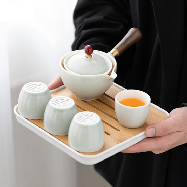 แบบพกพาขี้เกียจกังฟูชุดน้ำชาถ้วยชาหม้อชา360หมุนอัตโนมัติสร้างสรรค์ชุดน้ำชาชุดน้ำชาชุดน้ำชาชุดน้ำชา