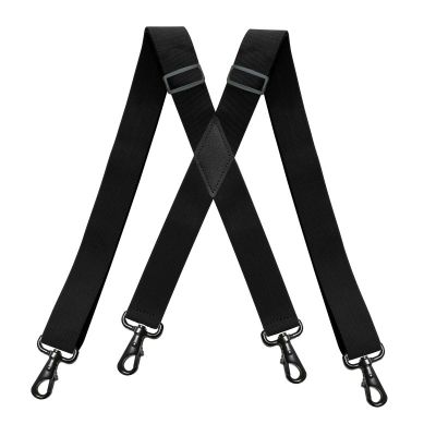 【YF】♤  Heavy Duty Big Tall Suspenders with 4 Hooks 3.5x120cm for Men Adjustable Elastic Trouser Brace