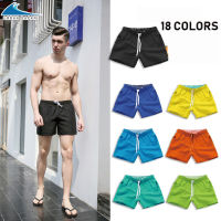 กางเกงขาสั้นชายหาดชาย US Surf pants กางเกงสีทึบ