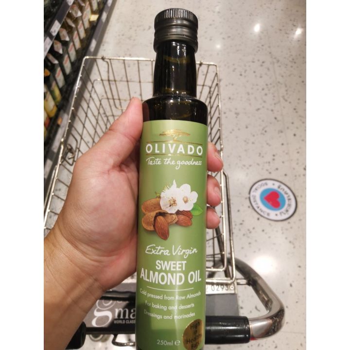 อาหารนำเข้า-sweet-almond-oil-extract-natural-golivado-extra-virgin-sweet-almond-oil-250mlsweet-almond