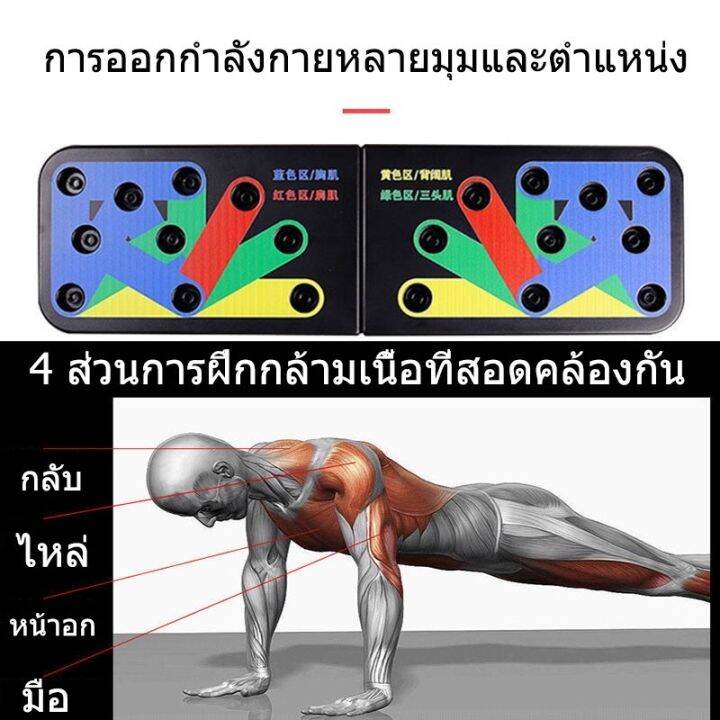 แท่นวิดพื้น MultiFunction Push Up Board บอร์ดวิดพื้น พับเก็บได้