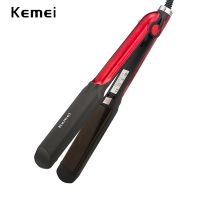 【LZ】∈☼  Kemei alisador de cabelo profissional revestimento de cerâmica ferro plano modelador de cabelos ferramentas para ondular