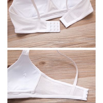 Young Girls Soft Cotton Wirefree Push Up with Lace lette Underwear For Teenage Student