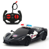 Remote Control Car 1/24 RC Police Car Electric Cop Car Toys for Kids Boys Gifts