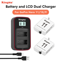 KingMa GoPro Hero 11/10/9 Replacement Li-ion Battery and Charger Kit ชุดแบตเตอรี่ 2 ก้อน + แท่นชาร์จ สำหรับ GoPro 9/10/11 Black