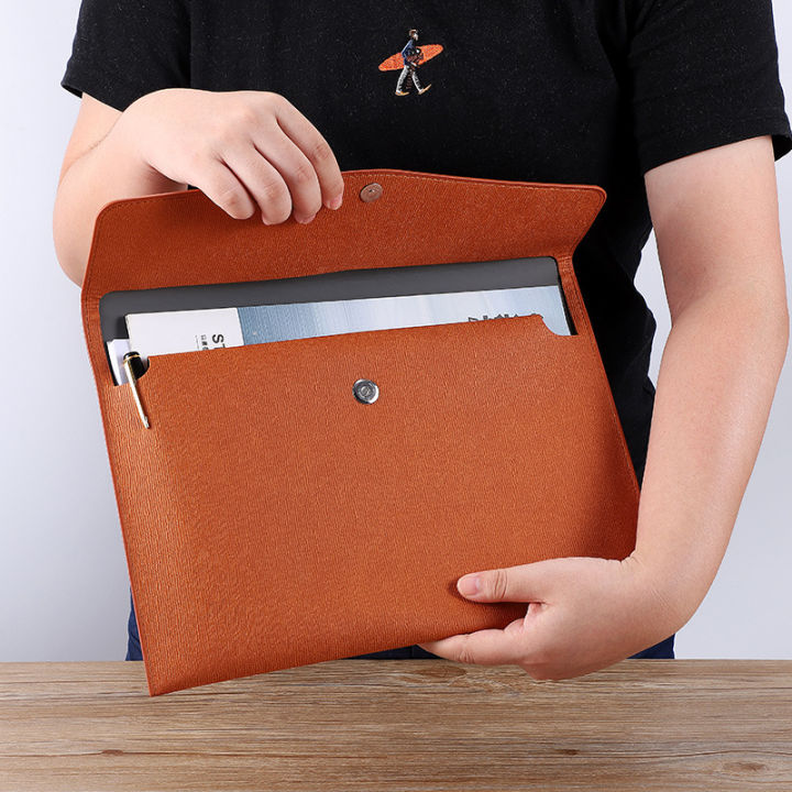 document-sleeve-office-stationery-storage-case-waterproof-document-pouch-document-folder-magnetic-closure-document-case
