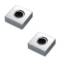 1 pair bathroom mixer sink Shower faucet chrome stainless steel bending square angle hole cock cover plate SV055