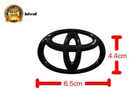 ป้ายโลโก้ TOYOTA สีดำเงา มีขาด้านหลัง ขนาด 6.5 x 4.4 ซม. สำหรับพวงมาลัย Toyota หลายๆรุ่น vios altis camry**ครบเครื่องเรืองประดับ** **สินค้าดี จัดส่งเร้ว**