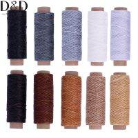 ด้ายเย็บ150D 55หลาต่อแกนม้วนสำหรับหมุดติดหนัง DIY Jahit Kulit 10สีด้ายแว็กซ์การซ่อมรองเท้า