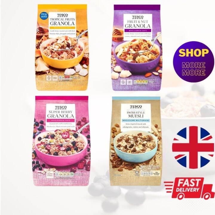 [CHEAPEST TOP SELLER] TESCO Lotus's GRANOLA MUESLI 1KG: Fruit Nut ...