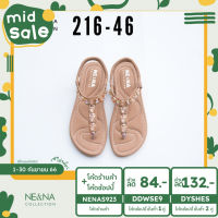 COD No. 216-46 NE&amp;NA Collection Shoes รองเท้าเเฟชั่นผู้หญิงเเบบเเตะสวมหูหนีบส้นเตี้ย