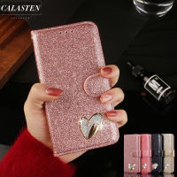 3D Diamond Case For Samsung Galaxy A21S A51 A71 A70 A50 A40 A20E A320 A5 2017 A6 A7 A8 2018 J6 Leather Wallet Flip Glitter Cover