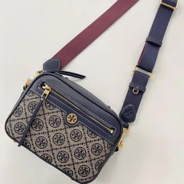 Tory Burch T Monogram Leather Camera Crossbody Bag