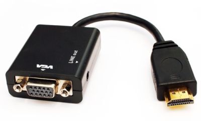 สายแปลงสัญญาณ HDMI to VGA หัวแปลง HDMI เป็น VGA (HDMI To VGA Converter) ตัวแปลงสัญญาณ HDMI TO VGA