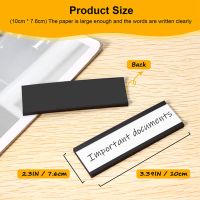 30Pcs Magnetic Label Holders with Magnetic Data Card Holders with Clear Plastic Protectors for Metal Shelf (1 x 3 Inch)