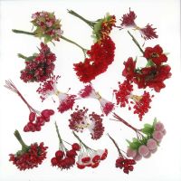 【CC】 5/6/8/10/12/50/70/90pcs mini Artificial Flowers Stamen Berries Bundle Wedding Wreaths Decoration