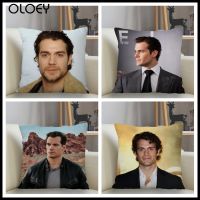 {ความคิดสร้างสรรค์ของตกแต่งบ้าน} ปลอกหมอน Henry Cavill ปลอกหมอนสี่เหลี่ยมสั่งทำได้ปลอกหมอนติดซิปขนาด45X45ซม.