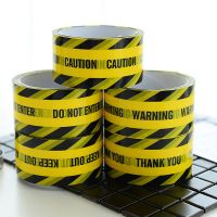 1/Roll 48mm*25m Warning Tape Danger Caution Fragile Barrier Remind DIY Sticker Work Safety Adhesive Tapes for Mall Store School Safety Cones Tape