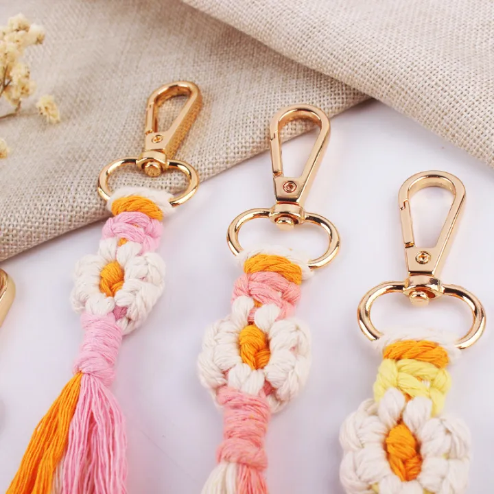 bag-accessories-colorful-bag-keychain-ins-cotton-rope-keychain-flower-woven-keychain-keychain-pendant-pure-hand-woven-keychain