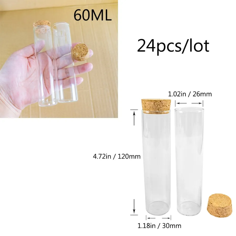 50pcs 15ml 25ml 40ml 50ml 60ml Glass Bottles Decoration Crafts