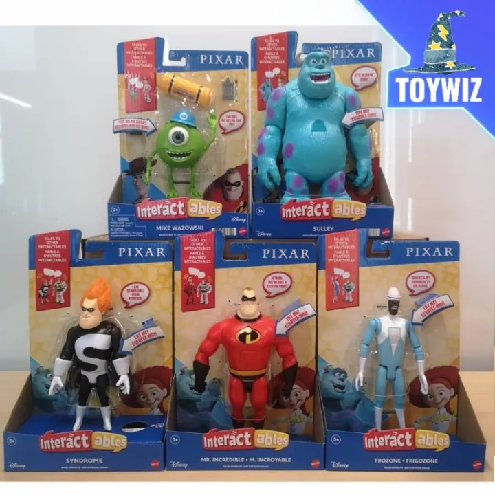Mattel Pixar Interactables Talking Action (Mike Wazowski, Sulley, Mr ...