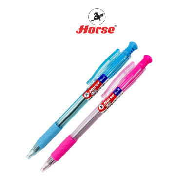 HORSE ตราม้า ปากกาลูกลื่น กด 0.7 mm. H-803 หมึกน้ำเงิน จำนวน 1 ด้าม