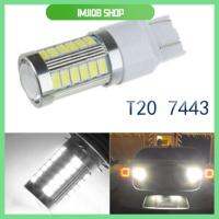 ร้าน IMJIQB สัญญาณไฟเลี้ยวไฟตัดหมอก33SMD W21 T20/5W 7443หลอดไฟ LED ถอยหลังสำหรับรถยนต์