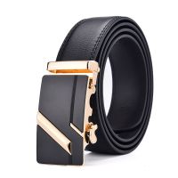 22023 New Fashion Trend Gold Buckle Mens Leather Belt Mens Cowhide Belt Mens Automatic Belt Buckle Belt Buckle Belts