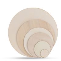 3/5/10 PCs Round Unfinished Wood Pieces Wood Circles Blank Plaque For Craft Projects Games Party Supplies Building Model