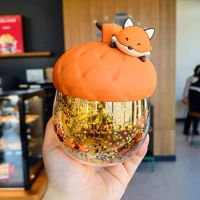 Starbuck Official Store ถ้วย Starbuck,ป่าน่ารักลายสุนัขจิ้งจอกใบเมเปิ้ลแก้ว Acorn Fox ถ้วยเซรามิกทนความร้อนทองแดงถ้วยแสตมป์ของขวัญวันหยุดถ้วย Starbuck ถ้วย Fox828