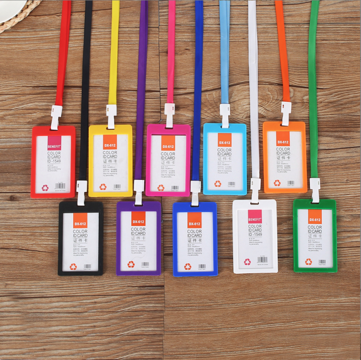 Employee Work Badge ID Card Holder Vertical Holders With Lanyard Neck ...