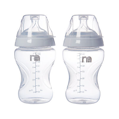 ขวดนมและจุกนม mothercare natural shape anti colic bottles 260ml - 2 pack MG524
