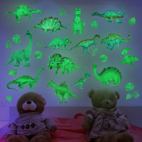 Luminous Dinosaur Glow in the Dark Stickers Bedroom Kids Room Decoration Fluorescent Cartoon Decals Home Decor Glowing Stickers