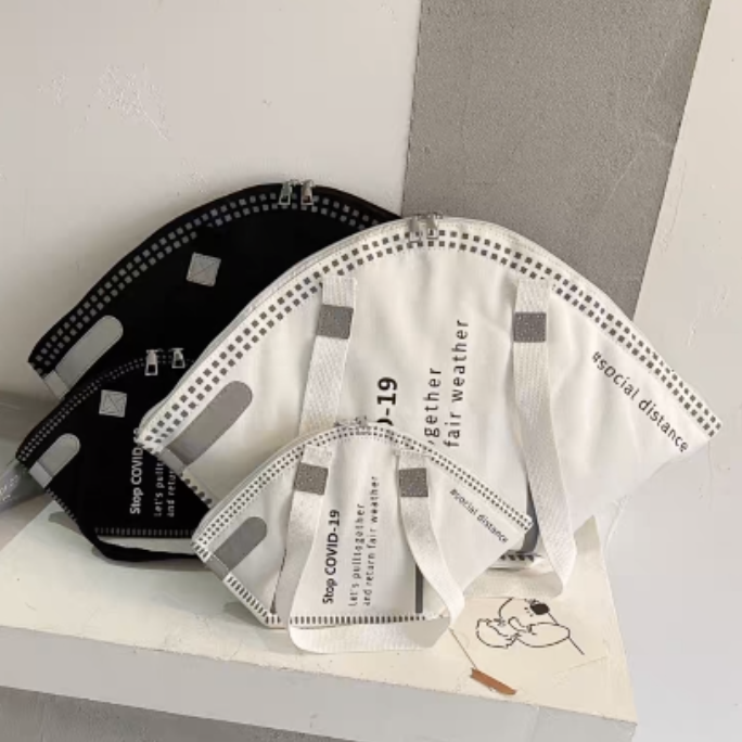 กระเป๋าทรงMASK N95 กระเป๋าแฟชั่น กระเป๋าสะพายข้าง กระเป๋าโท้ทใบใหญ่