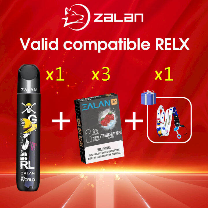 Zalan vape pods device rechargeable 5 in 1 set With lanyard zalan