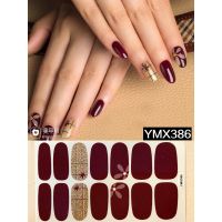 YMX23 3D Nail Sticker Moon Star Flowers Cartoon Leopard Grid Rivet Gold foil DIY Nail Art Manicure Waterproof