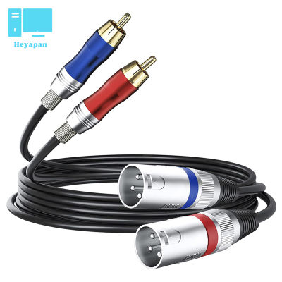 Dual Xlr 3-Pin Male To Dual Rca Male Audio Cable Dual Xlr To Dual Rca Plug Patch Cord Connector Lead Wire