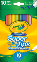 Crayola สีเมจิกล้างออกได้ ซุปเปอร์ทิปส์ 10สี ( Crayola SuperTips )