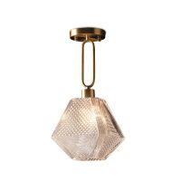 Modern Led Pendant Lights Glass Hanging Lighting Fixture Living Bedroom Dining Nordic Gold Kitchen Restaurant Decor Diamond Lamp