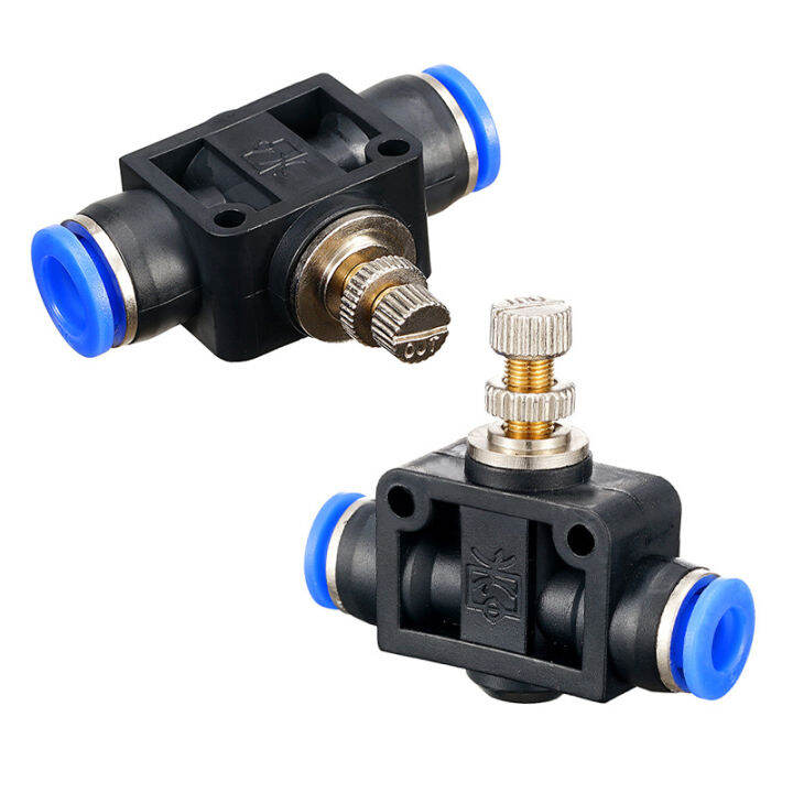 4/6/8/10/12mm Pneumatic Connector Airflow Regulator Hair Hose Tube Gas ...