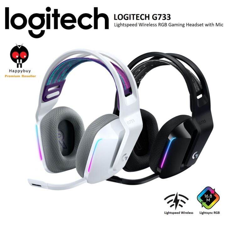 LOGITECH G733 ULTRA-LIGHTWEIGHT LIGHTSPEED WIRELESS RGB GAMING HEADSET ...