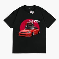 KARIMAKE ID Kaos T Shirt HONDA CIVIC FERIO CIVIC EK STANCE - V1 HITAM, S