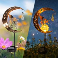 ☃ Garden Decoration Cartoon Solar Lamp Elf / Flower Fairy Lamp LED Glass Bead/Star Garden Lawn Light Automatic Switch Ground Lamp