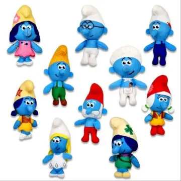 6pcs/lot Cartoon Smurfs Figure Toys Smurfing Anime PVC Model Toys