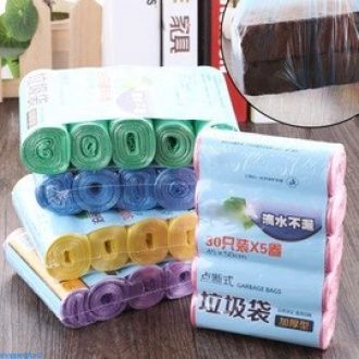 New 20 Pcs 1 Roll Garbage Plastic Bag Kitchen Clean-Up Toilet Duty Rubbish Waste