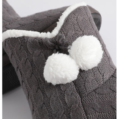 House Fluffy Slipper Womens Winter Contton Fabric Warm Plush Non Slip Fur Ball Indoor Flat Fuzzy Female Shoes Comfy Home BootsTH