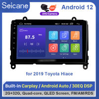 Seicane 9นิ้ว 2.5D QLED หน้าจอสัมผัส Android12.0 หัวหน้าหน่วยเครื่องเล่นวิทยุสำหรับ 2019 โตโยต้า Hiace GPS นำทางบลูทู ธ ระบบเสียงรถยนต์สนับสนุน Mirror-Link 4G WiFi